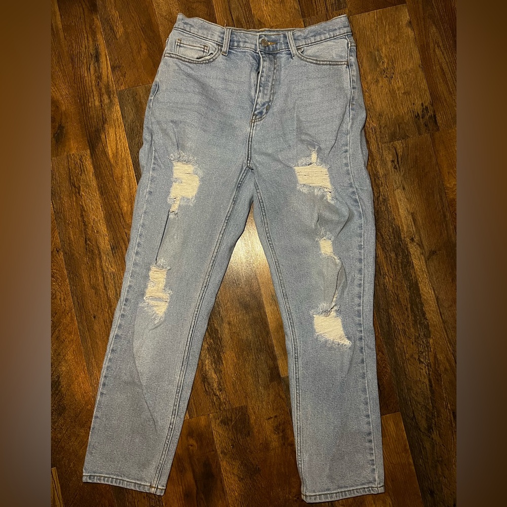 Cello Light Blue Distressed Skinny Jeans